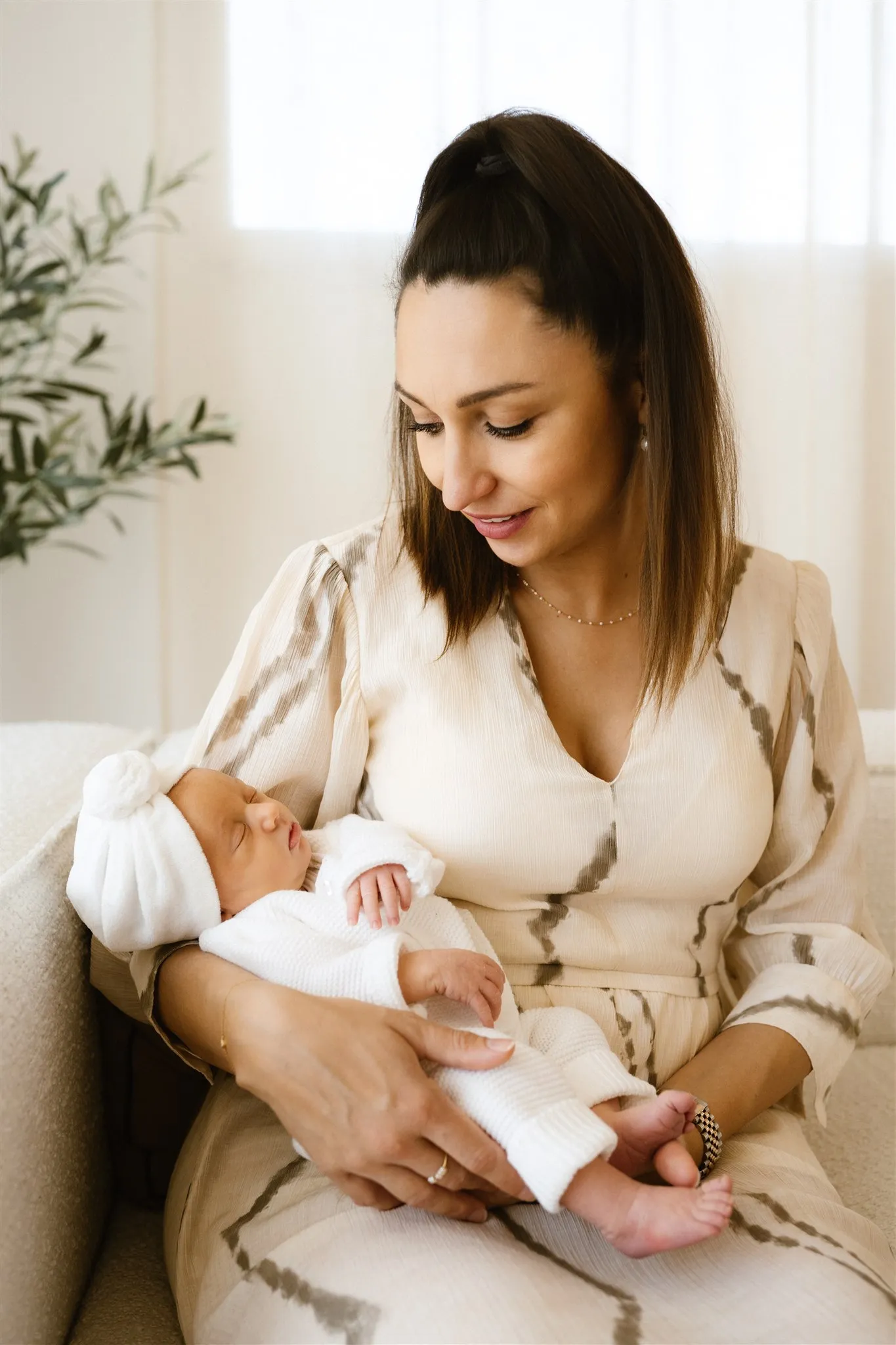 Maman et bébé Léonie