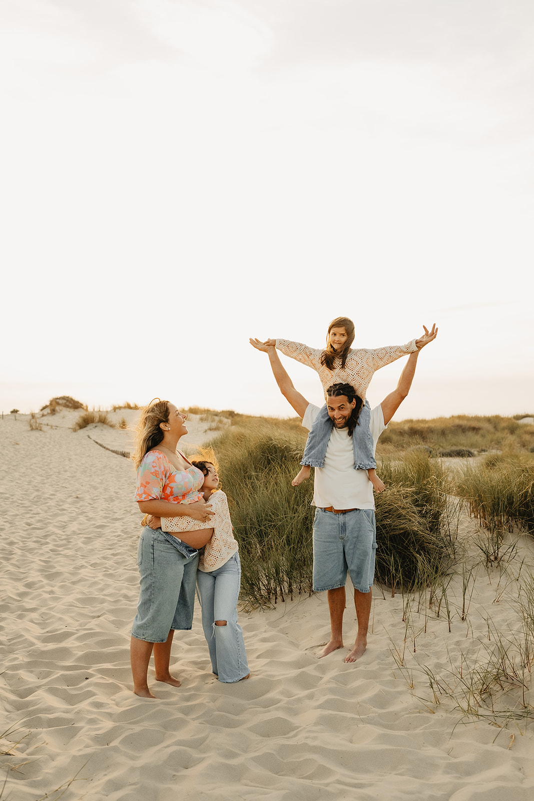 Séance famille à la plage de la Lagune, océan Atlantique